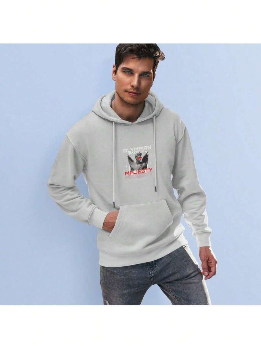 MOLETOM MASCULINO CANGURU ESTAMPADO OLYMPIAN STREETWEAR EM ALGODÃO