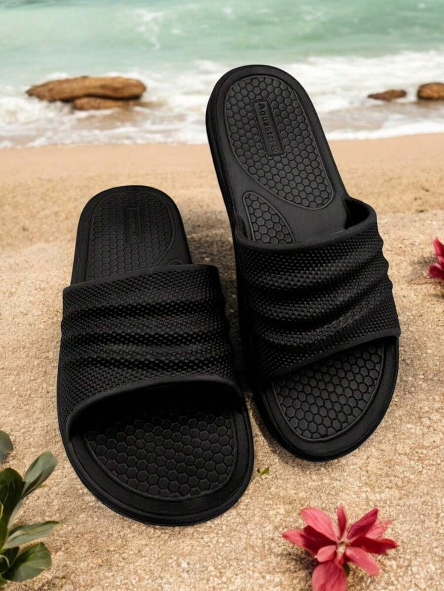 Sport Slip On Sandal For Men With Non-Slip Sole - Black - View 1