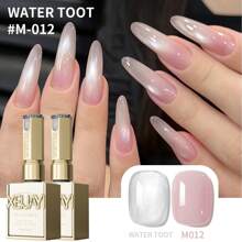 XEIJAYI 2PCS 15ml New Popular Water Toot And Ice Pink Color Gel Nail Polish Set, UV LED Soaking Nail Polish, Suitable For Home DIY And Nail Salon For Spring And Summer - 彩色 - 查看 1