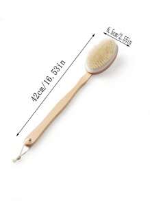 1pc Detachable Bamboo & Wood Bath Scrubber With Soft Bristles For Exfoliating & Massage Home Bathroom Decor Summer Back To School