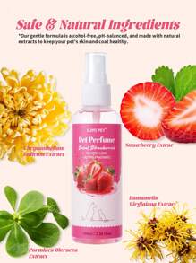 GJYC PET Pet Perfume Sweet Strawberries 3.38 Fl.Oz - Long-Lasting Fragrance For Dogs & Cats, Delicate Strawberry Scent, Gentle Formula For All Breeds, Keeps Your Pet Smelling Fresh & Clean