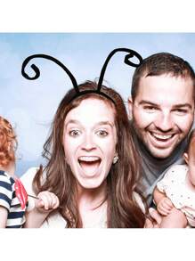 1pc Zwarte fluwelen wormantenne hoofdband | Lieveheersbeestje bij insecten hoofdband Kostuum accessoires feest cosplay | Volwassen maat unisex accessoires