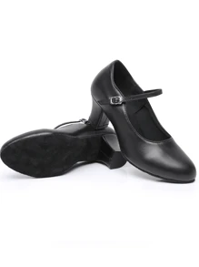 Pylepe Latin Character Dance Shoes For Women Ballroom Dancing Shoes Ankle Strap Heels For Salsa Tango Flamenco - Black - View 9