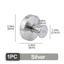 1/4 Stücke Badezimmer Saugnapf Haken aus Edelstahl, Bademantel- und Handtuchhalter, Wandmontage ohne Bohren, wiederverwendbar mit starker Haftung