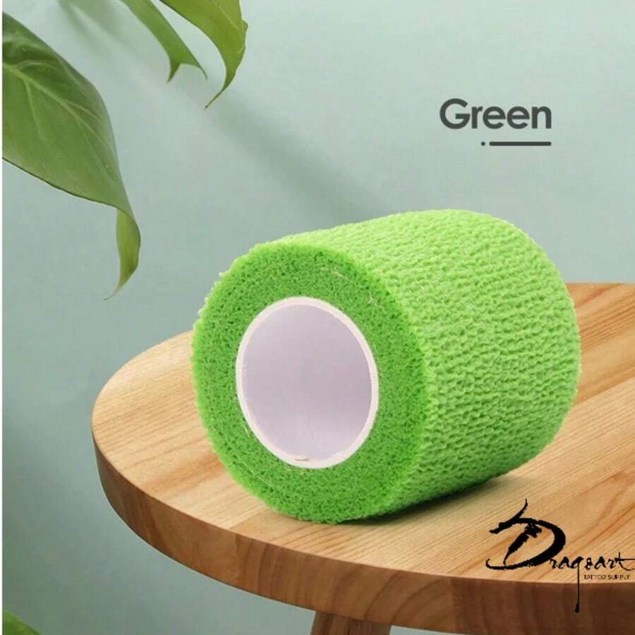 Non-Slip Tattoo Bandage 5 UNITS - Green - View 1