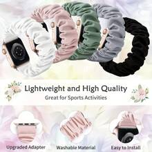 1pc Customized High-End Fabric, Advanced Printing Craftsmanship, Soft & Skin-Friendly. Compatible With Apple Watch Bands 38mm/40mm/41mm/42mm/44mm/45mm/49mm, Cute Printed Elastic Single Loop Band For Women Apple Watch Series 8/7/6/5/4/3/2/1 & SE