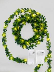 Cadena de luces de enredadera con batería de 100 LED, luz blanca cálida con enroque verde, adecuada para interiores y exteriores, bodas, jardines, decoración de jardín,Party, cercas, habitaciones, Navidad, decoraciones del hogar, enojada con luces habilidosas