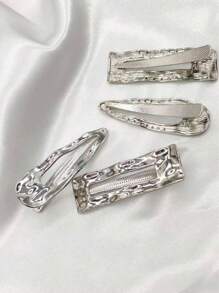 2 件 Y2K 风格金属发夹，女士闪亮海滩度假发饰 - 彩色 - 查看 7