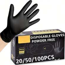 Black Disposable Nitrile Gloves, 4 Mil Thickness, Latex-Free Gloves For Cooking And Cleaning, Home Cleaning Gloves