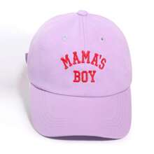 1pc Unisex Letter "MAMA'S" Embroidered Baseball Cap, Korean Minimalist Style, Versatile, Street-Style, Sun-Shading Hat For Spring/Summer Couple - MAMA'S Embroidered Baseball Cap - View 19