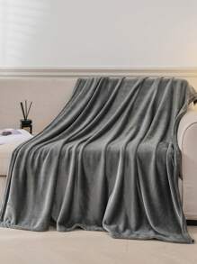 1 件 240GSM 法兰绒羊毛毯，超柔软、毛绒和温暖的深灰色毛毯，适合床、沙发、客厅、所有季节 - 查看 5