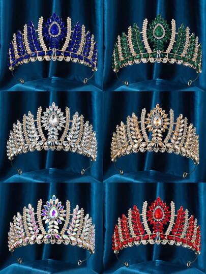 تيجان أميرة مرصعة بالراين، تيجان لعيد ميلاد، تيارة للزفاف، إكسسوارات للنساء والفتيات، تيجان أميرة للفتيات مرصعة بالزركونيا المكعبة على شكل القمح، تيجان أميرة بلورية للعروس، مجوهرات شعر للزفاف