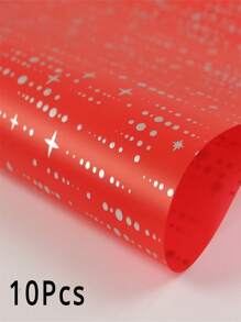 10 Piezas Papel de envolver con diseño de flor de meteoro, papel mate, papel de seda DIY para ramos de flores hechos a mano, materiales florales para tienda de flores - Multicolor - Ver 10