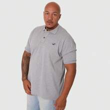 Kit 2 Men's Polo Shirt Plus Size Extra Large - 黑色 - 查看 7