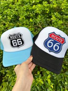Vintage Route 66 Embroidery Patch, Classic American Road Sign Decorative Badge, Iron On Patch Suitable For DIY Hats, Clothing, And Accessories