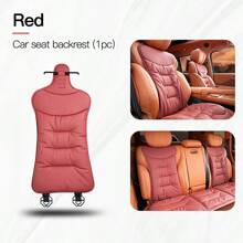 New Car Seat Cushion Luxury Leather Waist Back Support Pillow Breathable Non-Slip Driver Seat Pad Universal Lumbar Pillow