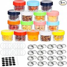16 PACK Mini Mason Jars Glass Canning Jars, 4 OZ Jelly Jars With Regular Lids, Ideal For Honey, Jam, Wedding Favors, Shower Candle, Baby Food, Small Spice Jars - 無色 - 查看 1