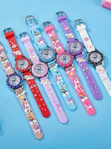 1pc Cute Unicorn Silicone Electronic Watch, Suitable For Daily Wear, Birthdays, Other Holiday Gifts