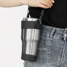 Borsa a rete e borsa bicchiere, coperchio per bicchieri da birra, porta-bicchiere portatile da spalla