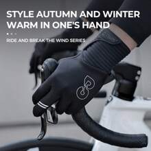 GOLOVEJOY 1 Pair GOLOVEJOY Autumn/Winter Cycling Gloves For Men & Women, Outdoor Sports Road Bicycle Anti-Slip Thermal Gloves