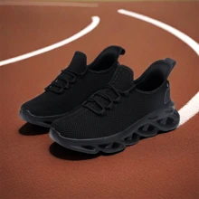 New 2025 Spring/Summer Lightweight & Breathable Couple's Sports Shoes, Outdoor Casual Sneakers, Comfortable Hiking Shoes With MD + Herringbone Compound Outsole, Anti-Slip , Soft & Comfortable, Random Asymmetrical Pattern