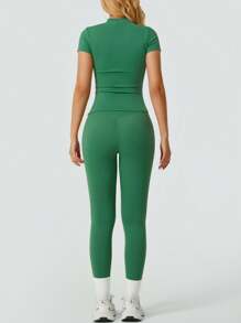 NcmRyu 女士纯色简约百搭圣诞套装，运动套装