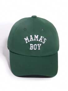 1pc Unisex Letter "MAMA'S" Embroidered Baseball Cap, Korean Minimalist Style, Versatile, Street-Style, Sun-Shading Hat For Spring/Summer Couple - MAMA'S Embroidered Baseball Cap - View 4