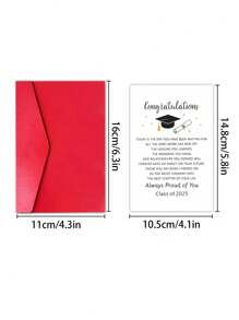 1pc Graduation Congratulations Card For Class Of 2025, Encouragement And Proud Of You Note, Premium Paper, Suitable For Friends, Teachers, And Classmates, With Envelope, For 14+ Age Group - Multicolor - View 6