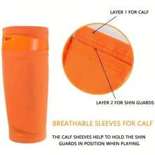 Pro Soccer Shin Guards & Leg Warmers Set (2pcs) - Double Layer Elastic Support For Football Matches, Training - Breathable, Lightweight Design