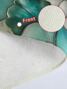 4 件套植物叶银杏印花餐垫，现代涤纶纤维厨房餐桌装饰布，适用于餐厅和厨房的圣诞装饰