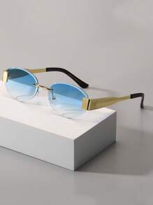 1 件复古无框朋克风格时尚眼镜