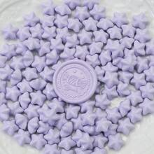 100 piezas/Paquete de Perlas de lacre en forma de estrella con colores tipo macaron, perlas de lacre para sellar cera para decorar sobres, invitaciones de boda, tarjetas de felicitación, postales, embalaje de regalos, manualidades, scrapbooking