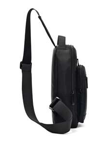 1pc Men's Solid Color Multi-Pocket Waist Bag/Chest Bag, Fashionable & Versatile, Suitable For Men's Daily Use, Travel & Vacation, Adjustable Shoulder Strap Purse Belt Fanny Pack Side Bags For Men