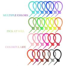 Set/5Pcs Silicone Color Cable Tie Collection Zip Ties Multi-Functional Application Releasable Zip-Tie Bag Ties Headset Data Line