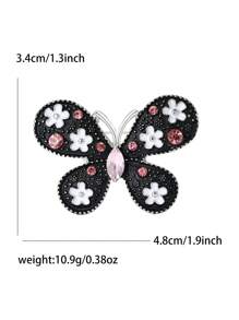 Fashionable Rhinestone Enamel Butterfly Brooch For Women Insect Brooch Dress Suit Pin Accessories Party Banquet Gift - Butterfly - View 6