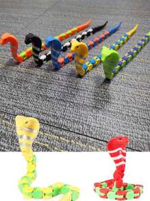 Set de 3 piezas de juguetes transformables con cadena tipo cobra de colores aleatorios, juguetes antiestrés, juguetes para adolescentes