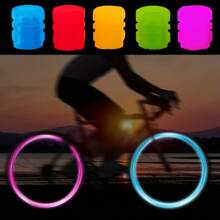 20pcs Luminous Tire Valve Caps, Glow In The Dark Tire Valve Covers For Bicycle, Motorcycle, Car Decoration Accessories