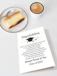 1pc Graduation Congratulations Card For Class Of 2025, Encouragement And Proud Of You Note, Premium Paper, Suitable For Friends, Teachers, And Classmates, With Envelope, For 14+ Age Group - Multicolor - View 8