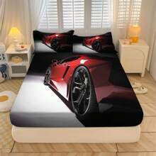 3 PEZZI Completo Lenzuola Personalizzato con Tema Auto, Lenzuola Personalizzate, Diversi Disegni Personalizzati, Stampa Digitale, Adatto per Adolescenti, Bambini, Regali, 1 Lenzuolo e 2 Federe, Si Consiglia Di Caricare Immagini Nitide Con Risoluzione Superiore A 1000 Pixel. - Multicolore - Visualizzare 4