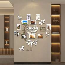 1 套亚克力相框墙贴套装，含 10 个相框 - 现代 DIY 镜面贴纸，适用于家居装饰 - 非常适合客厅、卧室 - 用艺术墙壁艺术增强您的空间 - 非常适合婚礼、情人节、感恩节、圣诞节、生日等特殊场合 - 英文文字设计 - 彩色 - 查看 12