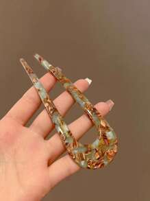 1pc Vintage Stylish U-Shaped Acetate Hair Clip For Women, Suitable For Ages 14+, Daily Decorative Accessory, Perfect Mother's Day Gift Hair Combs Combs For Hair Side Comb