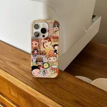 复古小众时钟与肖像插画手机壳，适用于 Apple 17 Pro Max/17 Air/ 16 Pro Max/15 Pro Max/14 Pro/13 Pro/13/12 Pro Max/12 - 棕色 - 查看 6