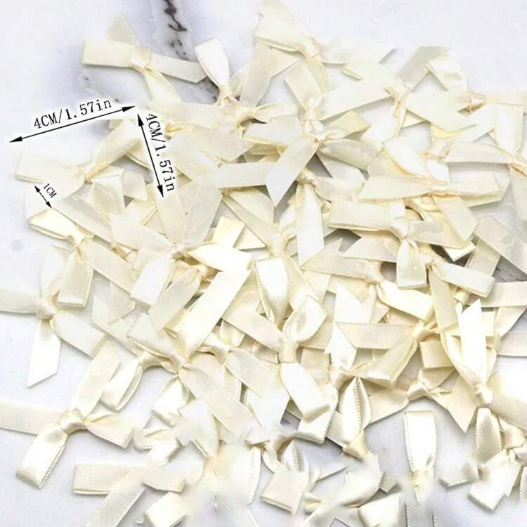 50/100/200 piezas Mini lazos de cinta artesanales de colores variados, lazos de cinta pequeños, flores de lazo para regalo, empaquetado, boda, fiesta de cumpleaños, costura, scrapbooking, decoración DIY - Multicolor - Añade 22
