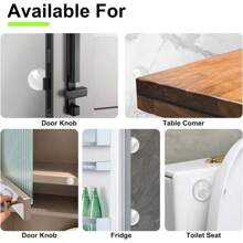 2/4/6 Pieces Clear Door Handle Wall Protectors - For Doors, Cabinet Doors, Refrigerator Doors, Toilet Seats, Providing Impact Protection Against Dents And Scratches, Perfect For Reducing Noise And Protecting Door Walls In Your Home. Reusable For School, Office, Home, Travel, Bag, Organizer, Storage, Back-To-School Supplies