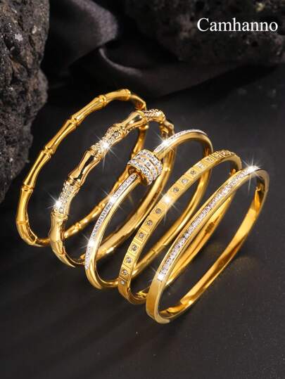 Camhanno 1/5 exquisite und modische Edelstahlarmband-Serie, repräsentativ für hochwertige Mode, geeignet für täglichen Gebrauch/als Geschenk