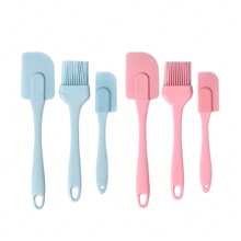 Cream Silicone Scraper 3PCS/Set DIY Bread Cake Butter Spatula Mixer Oil Brush Non-Stick Baking Brush Kitchen Baking Tools - Multicolor - View 10