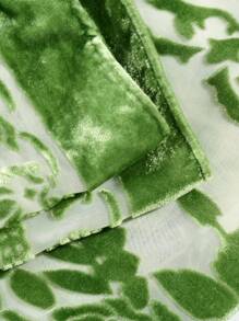 Easter Gift Shawl,Long Velvet Kimono Cardigan For Women, Special Design Pattern Placement Printing Velvet Kimono Cover Up With Tassels, Dark Green, Free Size - 墨綠色 - 查看 6
