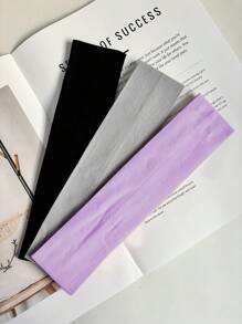 4pcs 3pcs Simple Yoga Headband Pack Casual Gym Daily Use Sweat Absorbent Running Headband Fitness Elastic Fabric Sweatband Headband Hair Band Sweat-Absortion - Multicolor - View 14