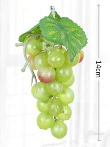 1 pièce Raisin artificiel avec sensation de raisin givré. Grappe de raisin en plastique factice. Accessoire de prise de vue. Décoration murale en rotin. Grappe de raisin. Saint Valentin, cadeau