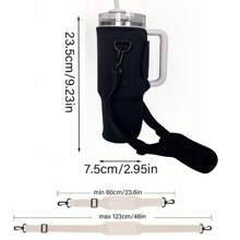 1Pc 40oz Tumbler Case, Cup Cover/Storage/Organization, Diving Material Cup Cover, Car Handle Cup Protective Cover, Diagonal Strap Adjustable Strap, Suitable For Outdoor Travel, Fitness, Daily Use. Outdoor Travel, Fitness, Daily Use., Back To School Supplies